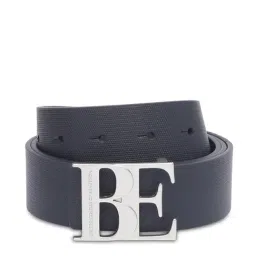 United Colors of Benetton Tan & Navy Leather Textured Reversible Belt-image-60