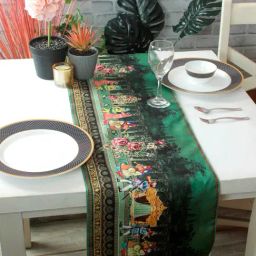 Romee Green Polyester Stripes Runners-picture-34