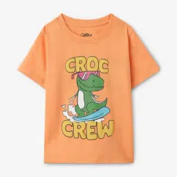 The Souled Store Boys Orange Cotton Character Based T-Shirt-image-93
