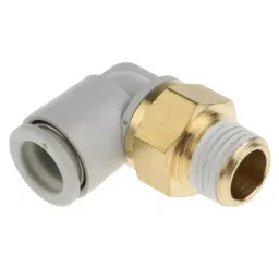 SMC Male Elbow Fitting 1/4 inch (6.35 mm) Connection Screw and 10 mm Tube Size, KQ2L10-02AS-image-89