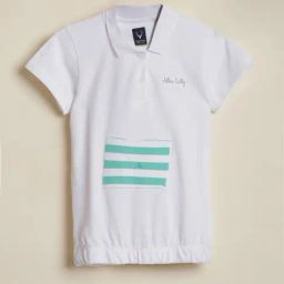Allen Solly Girls White Cotton Regular Fit Striped T-Shirt-picture-30