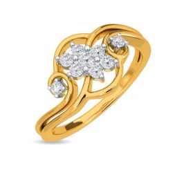 Kisna Diamond & Gold Jewellery Shanon 18k (750) Diamond & Gold Ring For Women-picture-46