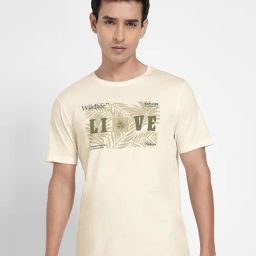 7 Alt By Pantaloons Beige Cotton Slim Fit Printed T-Shirt-picture-16