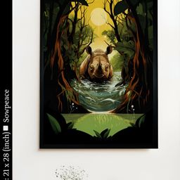 SOWPEACE Green & Black 1 Piece Canvas Other Wall Paintings-image-40
