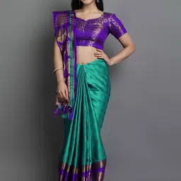 yourwish Embellished Zari Gadwal Saree-picture-17