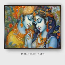 Indian Classic Art Multicolor Canvas Abstract Wall Art-image-93