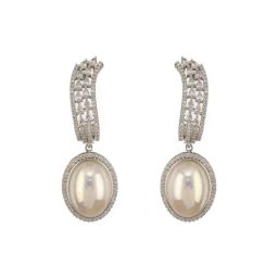 Saraf RS Jewellery Silver Statement Brass Earrings for Women-23