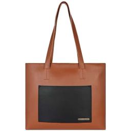 Bagsy Malone Tan Solid Medium Tote Handbag-image-95