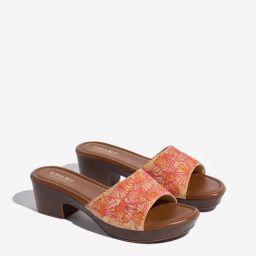 Luna Blu by Westside Tan Floral Embroidered Sandals-17