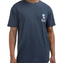 Tommy Hilfiger Navy Blue Organic Cotton Printed Men Regular Fit T-Shirt-image-2