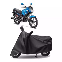 Auto Pearl Polyester Two Wheeler Cover for Hero Glamour Programmed FI (Grey)-85