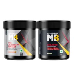 MuscleBlaze Creapro Creatine - Unflavoured & Pre Workout 200 Xtreme - Fruit Punch (Combo Pack)-picture-33