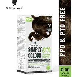 Schwarzkopf Simply Colour Permanent Hair Colour 5.0 Medium Brown - 142.5 ml-image-79