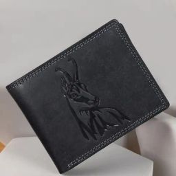 SASSORA Black ARLO Textured Small Leather Bi-Fold Wallet-picture-30
