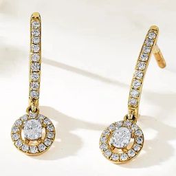 P.N.Gadgil Jewellers Starlit Loop 18kt Yellow Gold Dangler Earring for Woman-image-8