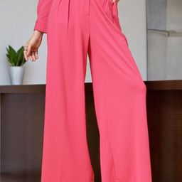 OOMPH! FACTOR Women Relaxed Pleated Trousers-image-55