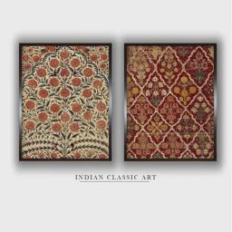Indian Classic Art Multicolor Canvas Abstract Wall Art-picture-48