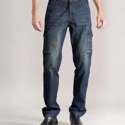 Cantabil Dirty Earth Cotton Regular Fit Cargo Jeans-image-74