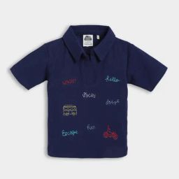 MiArcus Boys Navy Blue Embroidered T-Shirt-picture-44