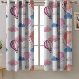 SPACES DRAPE STORY Elegent Digital Print Multicolor Polyester 5 ft Window Curtains - Set of 2-image-3