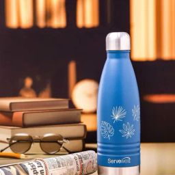 Servewell Indus Blue Stainless Steel Autumn Printed Vacuum Bottle (0.5 L)-39
