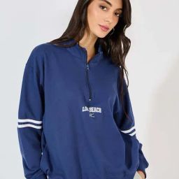 Styli Blue Printed Sweatshirt-image-25