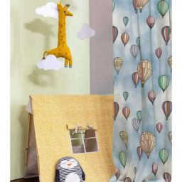 SPACES DRAPE STORY Elegent Digital Print Multicolor Polyester 7 ft Door Curtains - Set of 2 image 3