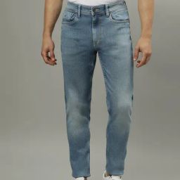Iconic Blue Cotton Slim Fit Jeans-image-37