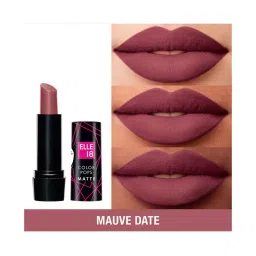 Elle 18 Color Pops Matte Lipstick W12 Mauve Date - 4.3 gm image 3
