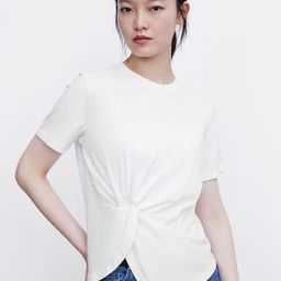 Urban Revivo Pure Cotton Knotted T-Shirt-image-71