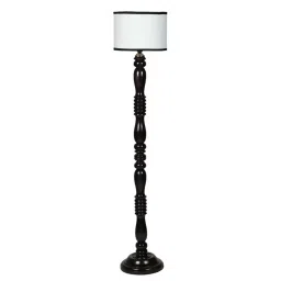 Tucasa NTU-47 E-27 Floor Lamp with Wood base (Beige)-image-7