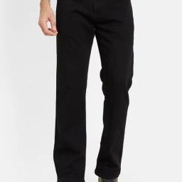 Octave Black Regular Fit Lightly Washed Jeans-image-39