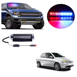 Cartronics 8 LED Red Blue Police Flasher Light for Tata Indigo Cs-image-75