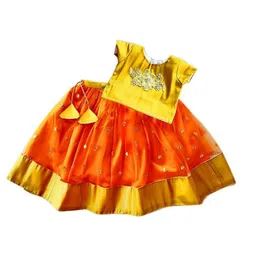 STANWELLS KIDS Girls Embroidered Ready to Wear Lehenga &-picture-15