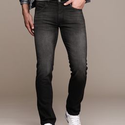 WROGN Men Straight Fit Light Fade Stretchable Jeans-image-17
