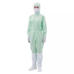 AS ONE Dust-Free Garment, AS197C with Hood 4L Size Green, 1-2723-06-image-21