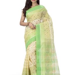 DipDiya Women Bandhani Pure Cotton Taant Saree-39