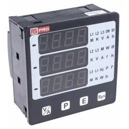 RS PRO LED Digital Panel Multi-Function Meter for AC Current, AC Voltage, Active Apparent, 1365383 image 3
