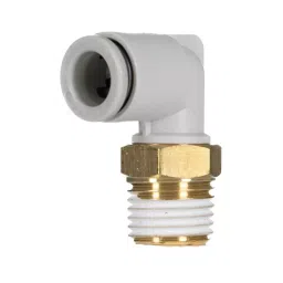SMC Male Elbow Fitting 3/8 inch (9.5 mm) Connection Screw and 8 mm Tube Size, KQ2L08-03AS-image-2