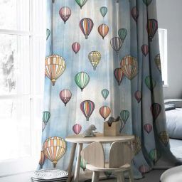 SPACES DRAPE STORY Elegent Digital Print Multicolor Polyester 7 ft Door Curtains - Set of 2 image 2