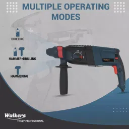 Walkers 1200 W Hammer Impact Drill Kit 26 mm Chuck Size with 5 Bits, WKCB372M1 image 3