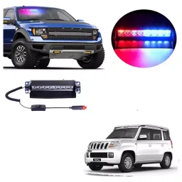 Cartronics 8 LED Red Blue Police Flasher Light for Mahindra TUV 300-image-105