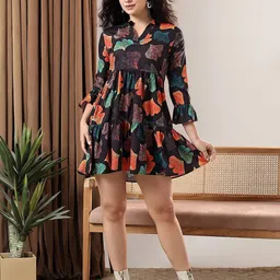 Stylecast X Kotty Floral Print Puff Sleeve Fit & Flare Dress-image-9