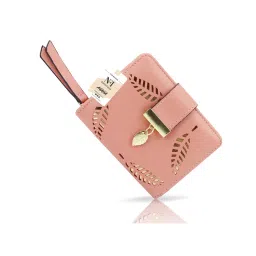 NFI Essentials Pu Leather Women's Mini Clutch Wallet|leaf Bi-fold Card Holder|purse Clutch Wallet-picture-20
