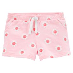Carter's Floral Pull-On French Terry Shorts - Pink-image-38