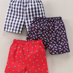 Babyhug Woven Boxers Multi Print Pack of 3 - Multicolor-picture-43