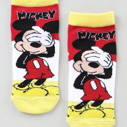 Supersox Ankle Length Socks Mickey Mouse Design - Yellow-image-11