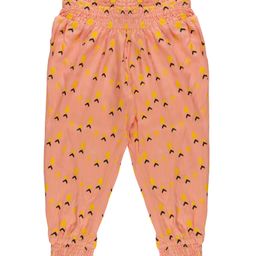 Kiddopanti Arrows Printed Smocking Harem Pant - Peach-picture-21