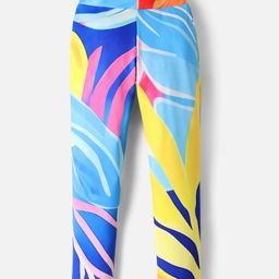 Pine Active Knit Full Length Super Stretch Leggings With Abstract Print - Multicolor-picture-8