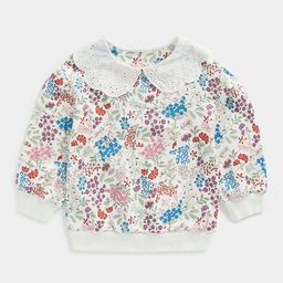 Mothercare Girls Floral Printed Round Neck Pullover Sweatshirt-picture-34